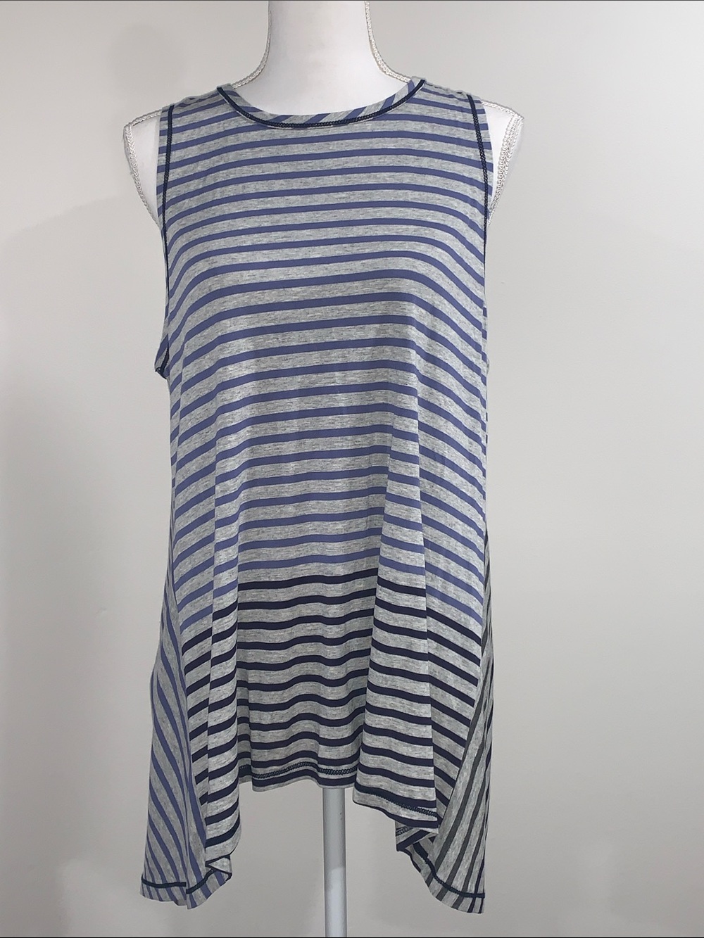 Striped Cotton Innovation Top (must see back!)